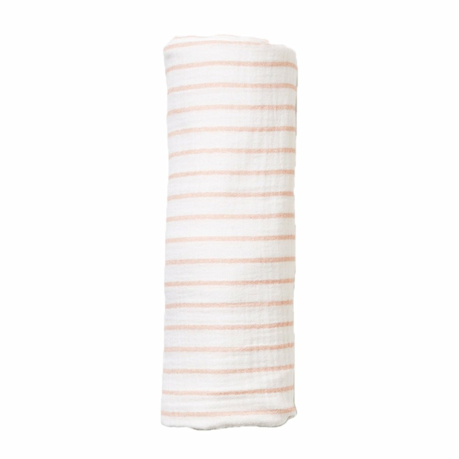 Home HART + LAND | Organic Cotton Swaddle- Stripe