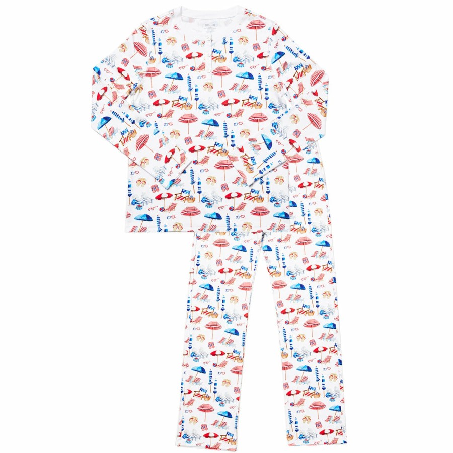 Clothing & Accessories HART + LAND | Women'S Organic Pima Cotton Pj Set - At The Beach