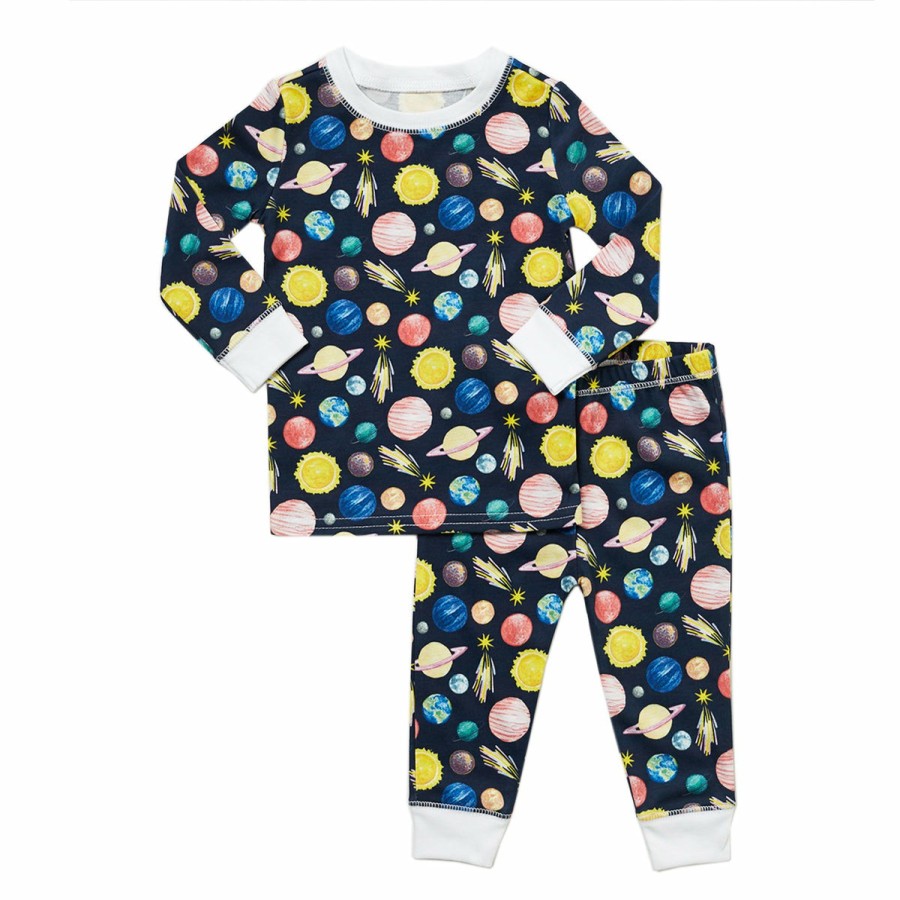 Clothing & Accessories HART + LAND | Toddler/Big Kid Organic Pima Cotton Pj Set- To The Moon And Back