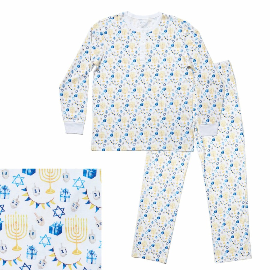 Clothing & Accessories HART + LAND | Men'S Organic Pima Cotton Pj Set - Hanukkah