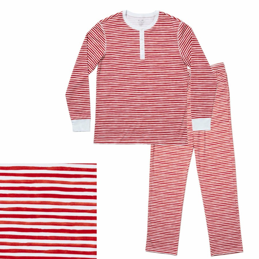 Clothing & Accessories HART + LAND | Men'S Organic Pima Cotton Pj Set - Painted Stripes