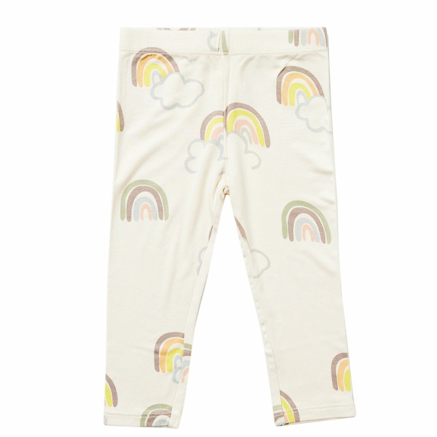 Clothing & Accessories HART + LAND Bottoms | Baby/Toddler/ Big Kid Bamboo Legging- Rainbows