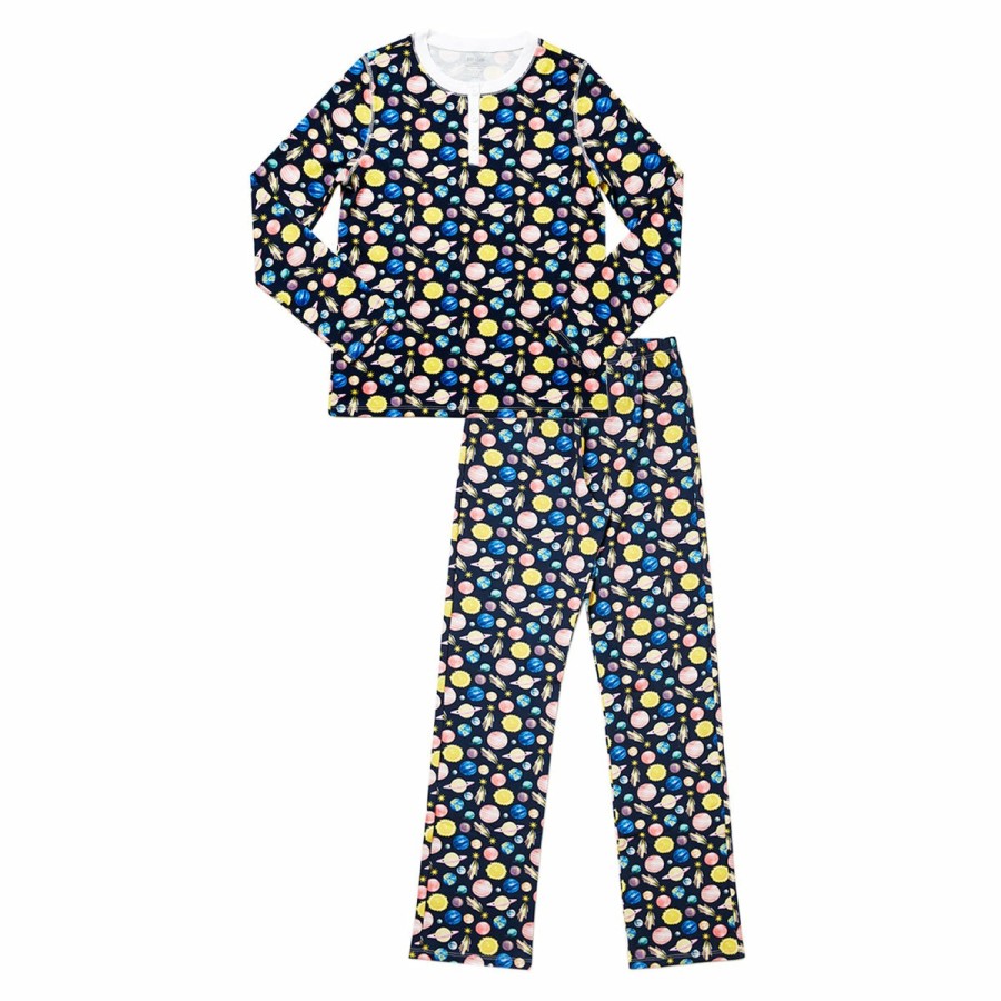 Clothing & Accessories HART + LAND | Women'S Organic Pima Cotton Pj Set- To The Moon And Back