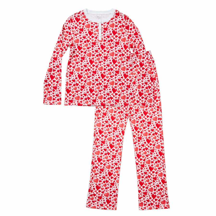 Clothing & Accessories HART + LAND | Women'S Organic Pima Cotton Pj Set - All You Need Is Love