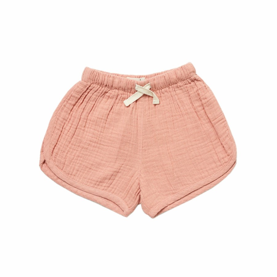 Clothing & Accessories HART + LAND Bottoms | Toddler/Big Kid Organic Solid Muslin Dolman Short