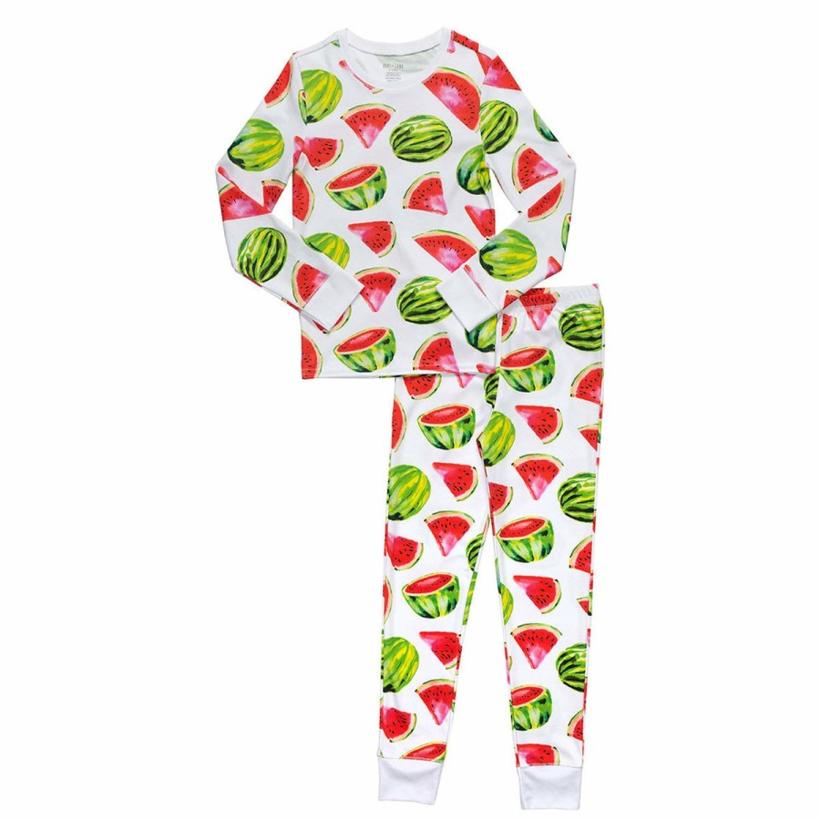 Clothing & Accessories HART + LAND | Toddler/Big Kid Pima Cotton Pj Set - Watermelon Summer