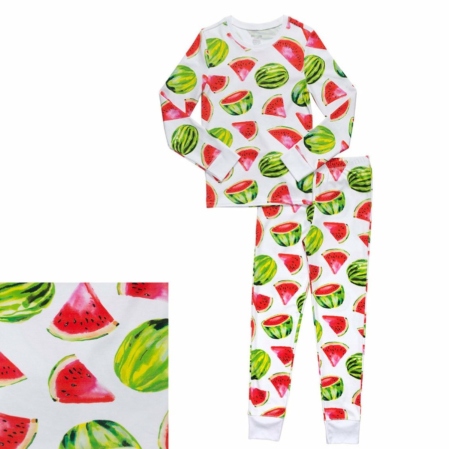 Clothing & Accessories HART + LAND | Toddler/Big Kid Pima Cotton Pj Set - Watermelon Summer