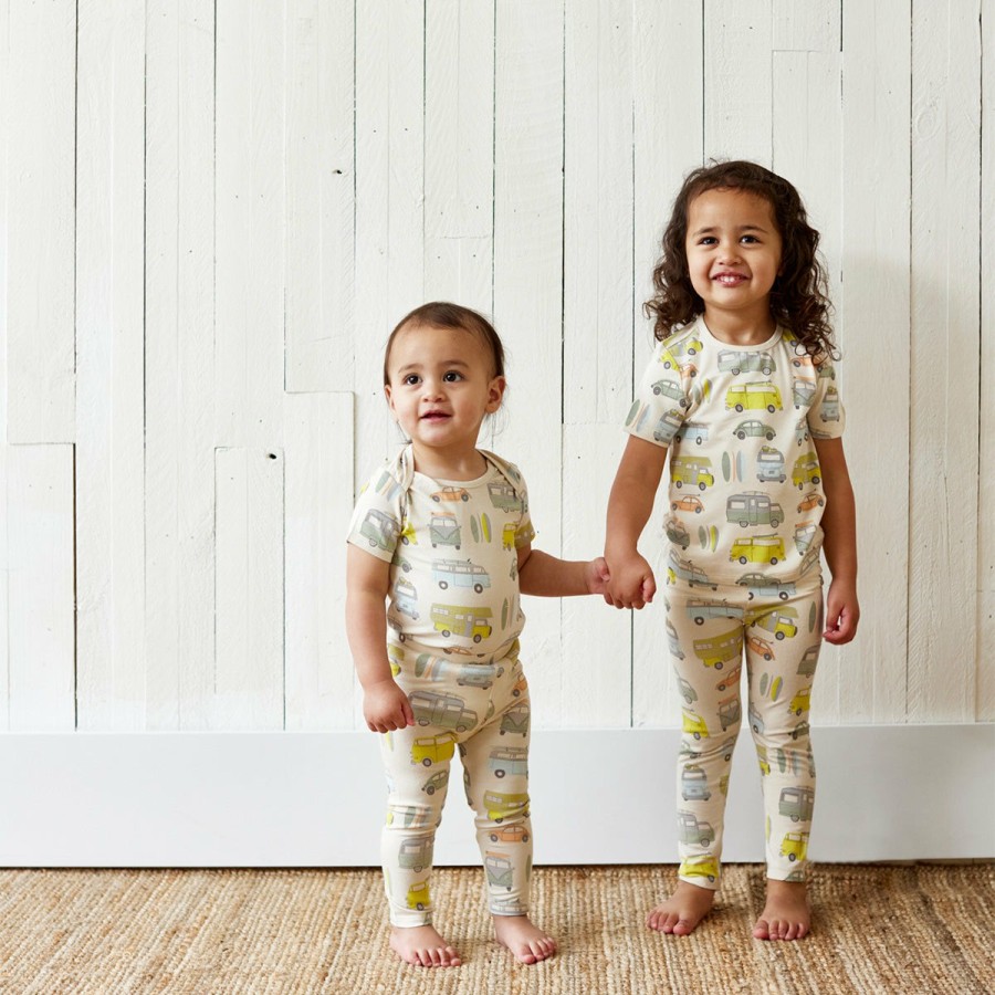 Clothing & Accessories HART + LAND Bottoms | Baby/Toddler/Big Kid Bamboo Legging- Camper Vans