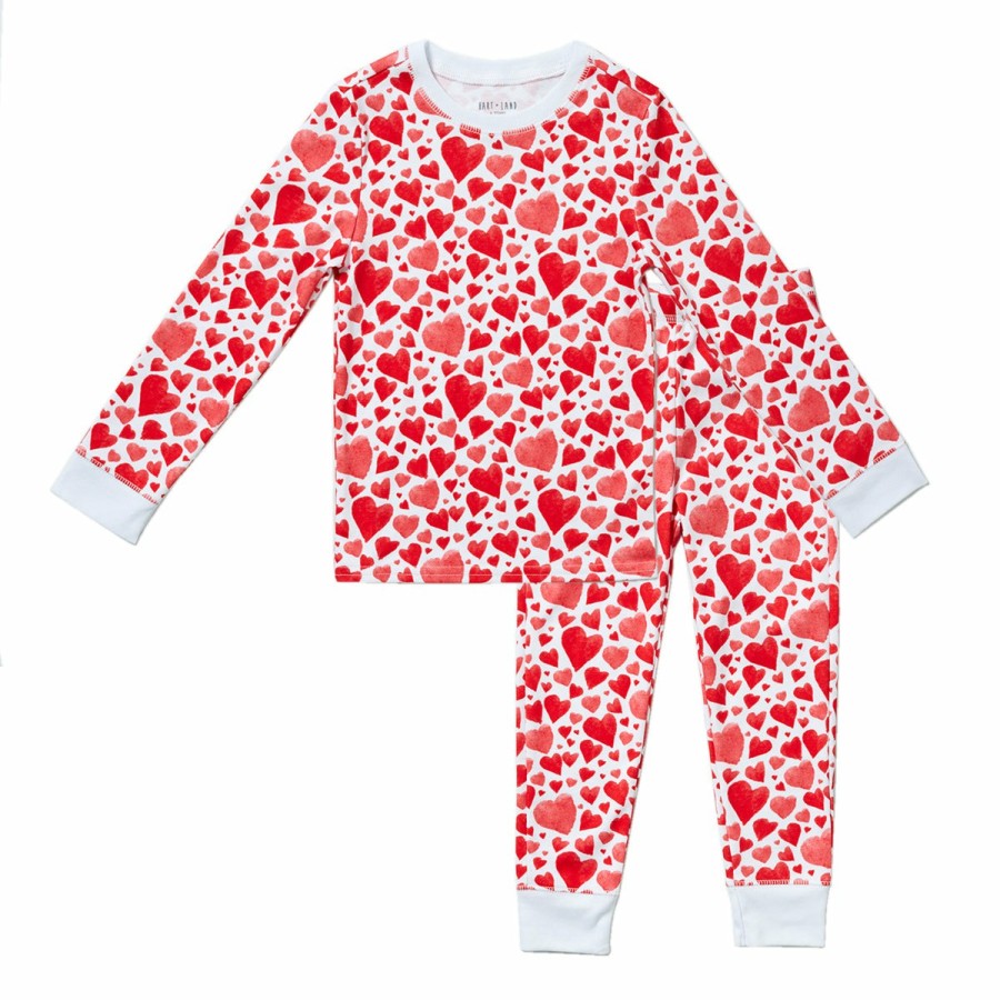 Clothing & Accessories HART + LAND | Toddler/Big Kid Organic Pima Cotton Pj Set - All You Need Is Love