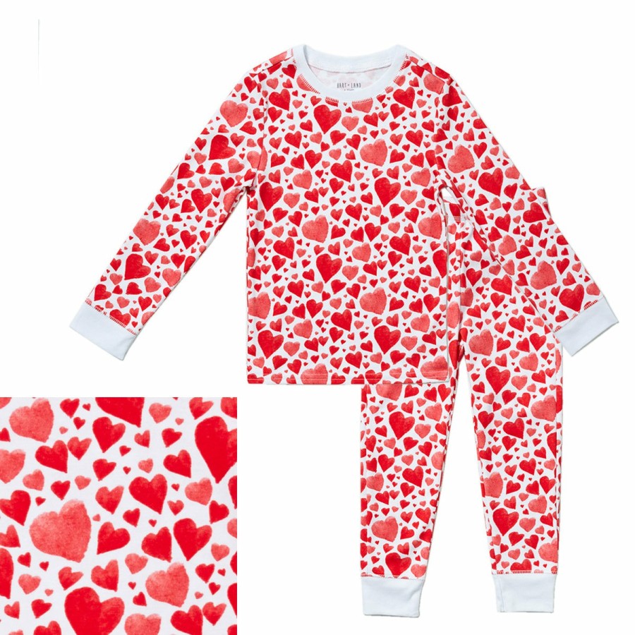 Clothing & Accessories HART + LAND | Toddler/Big Kid Organic Pima Cotton Pj Set - All You Need Is Love