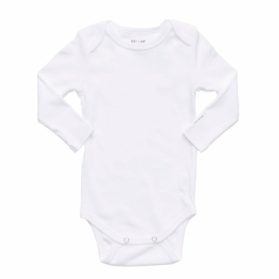 Clothing & Accessories HART + LAND Onesies & Rompers | Baby/Toddler Organic Solid Long Sleeve Lap Shoulder Bodysuit