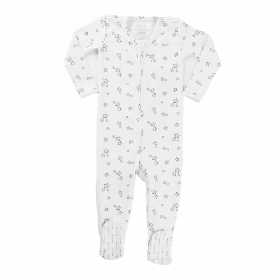 Clothing & Accessories HART + LAND Pajamas | Baby/Toddler Organic Zip Footed Bodysuit- Galaxy Stars