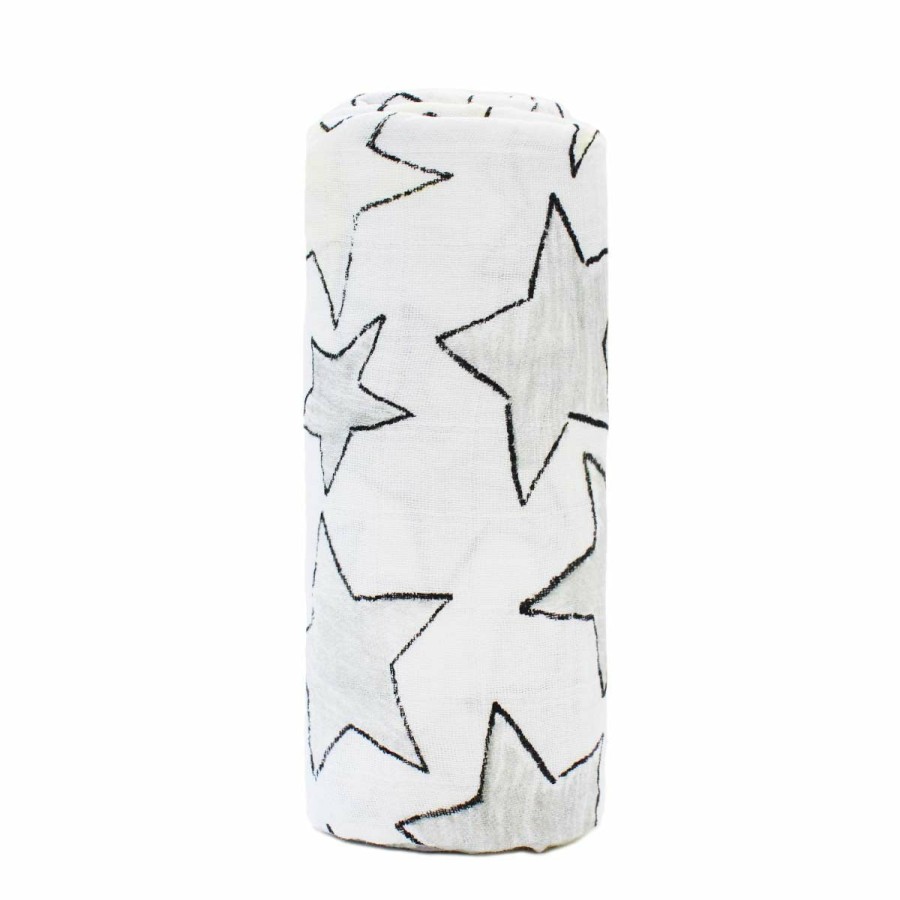 Home HART + LAND | Organic Cotton Swaddle - Large Star