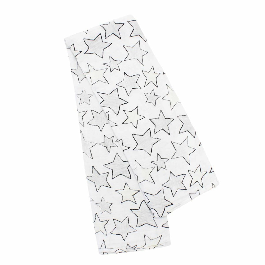 Home HART + LAND | Organic Cotton Swaddle - Large Star