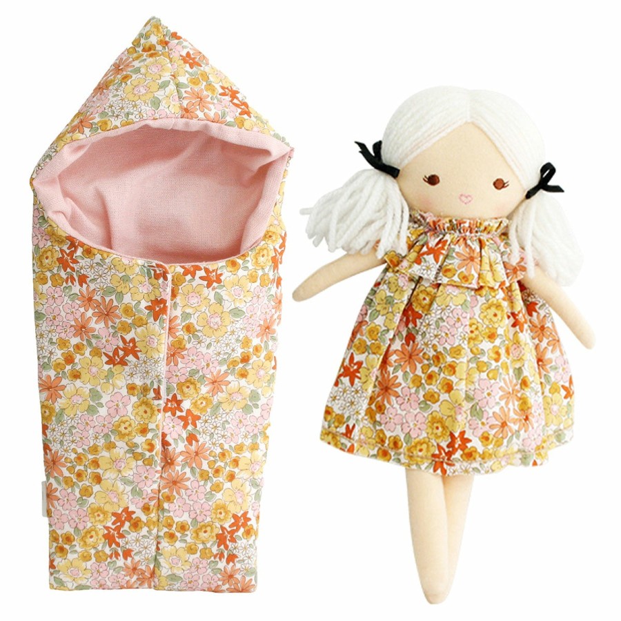 Play Alimrose | Asleep Awake Mini Matilda & Sleeping Bag Set - Sweet Marigold