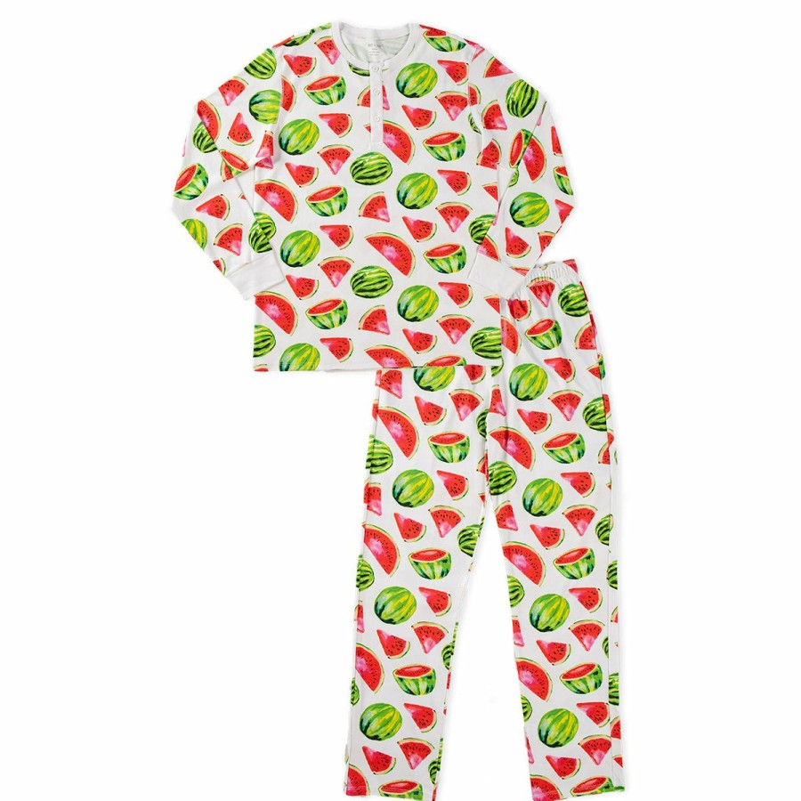 Clothing & Accessories HART + LAND | Men'S Pima Cotton Pj Set - Watermelon Summer