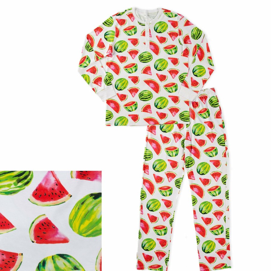 Clothing & Accessories HART + LAND | Men'S Pima Cotton Pj Set - Watermelon Summer