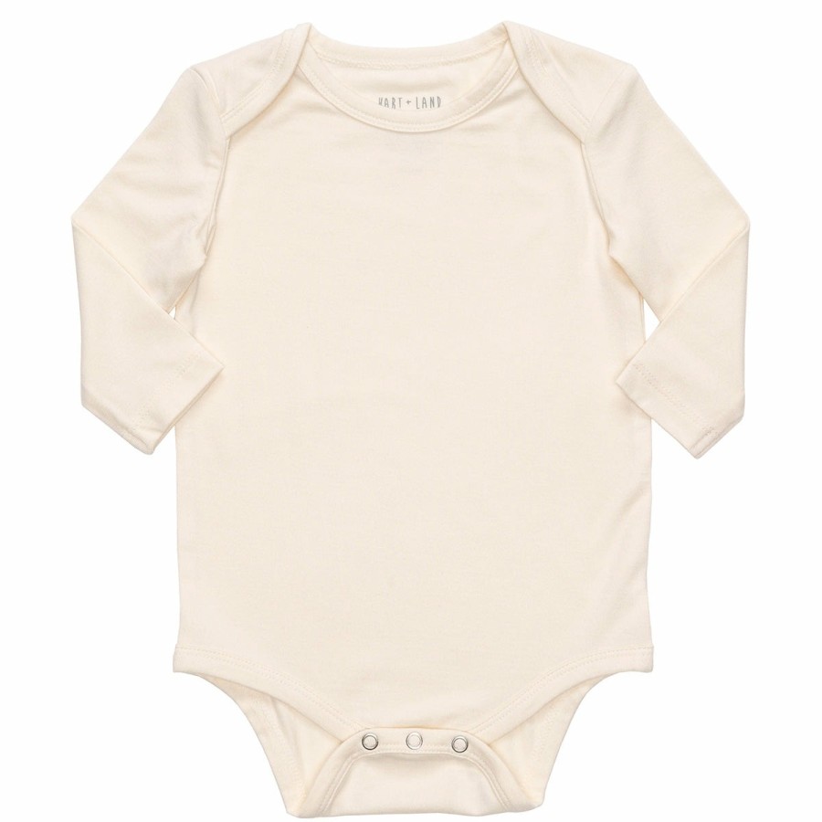 Clothing & Accessories HART + LAND Onesies & Rompers | Baby/Toddler Bamboo Solid Long Sleeve Lap Shoulder Bodysuit