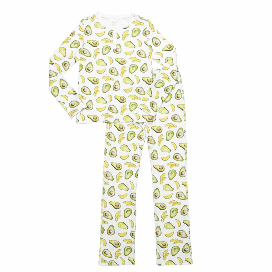 Clothing & Accessories HART + LAND | Women'S Pima Cotton Pj Set - Avocados