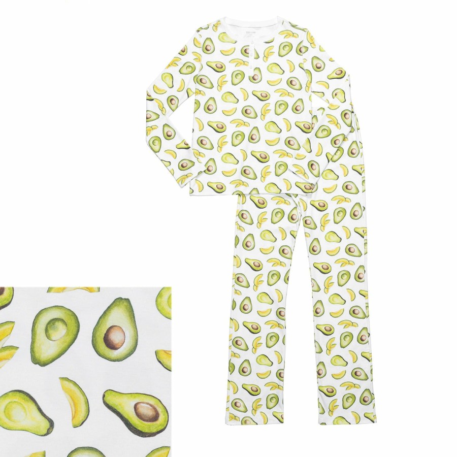 Clothing & Accessories HART + LAND | Women'S Pima Cotton Pj Set - Avocados