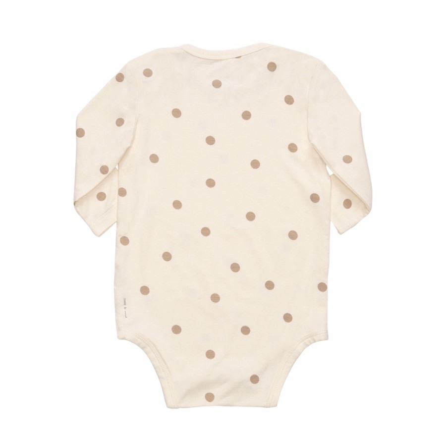 Clothing & Accessories HART + LAND Onesies & Rompers | Baby/Toddler Bamboo Long Sleeve Lap Shoulder Bodysuit- Polka Dots