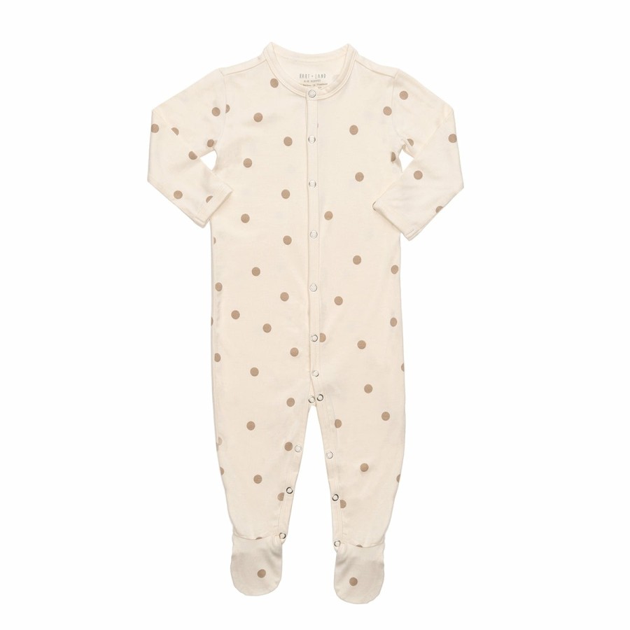 Clothing & Accessories HART + LAND Pajamas | Baby/Toddler Bamboo Footed Bodysuit- Polka Dots