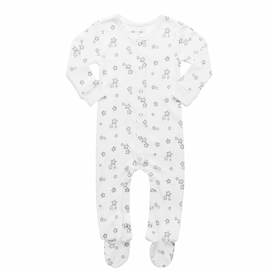 Clothing & Accessories HART + LAND Pajamas | Baby/Toddler Organic Footed Bodysuit - Galaxy Stars