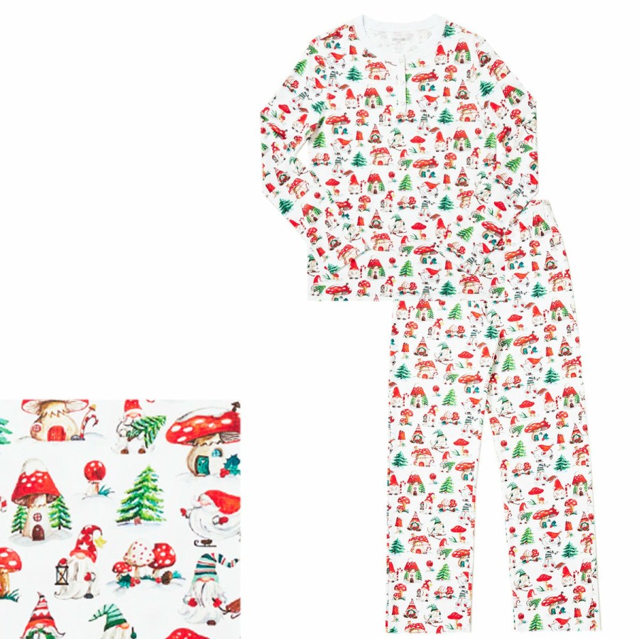 Clothing & Accessories HART + LAND | Women'S Organic Pima Cotton Pj Set – Holiday Gnomes