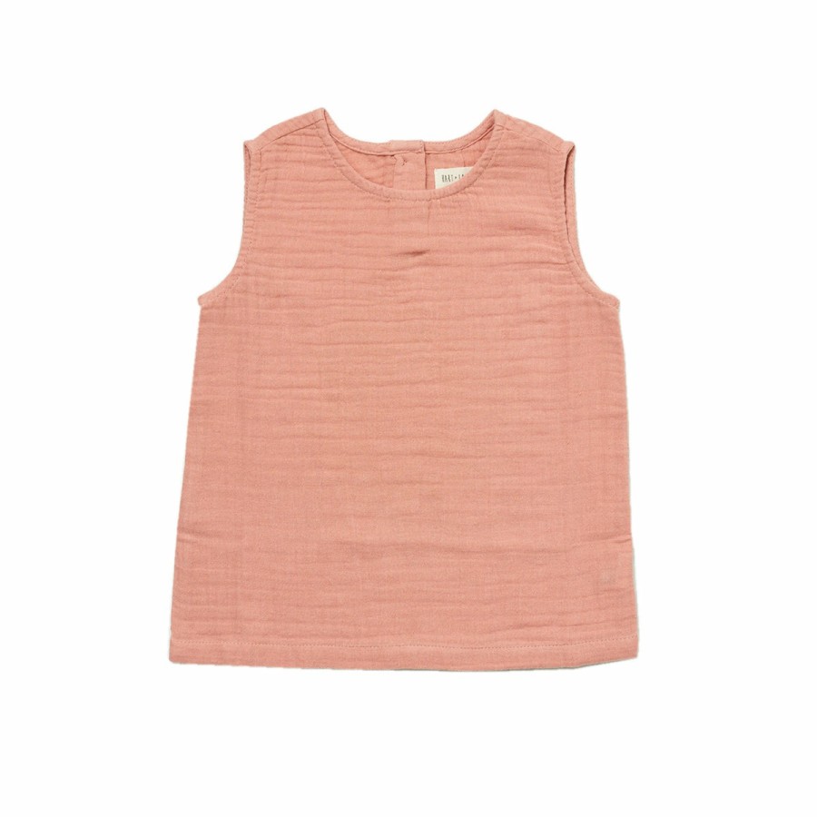 Clothing & Accessories HART + LAND Tops | Baby/Toddler/Big Kid Organic Solid Muslin Tank Top