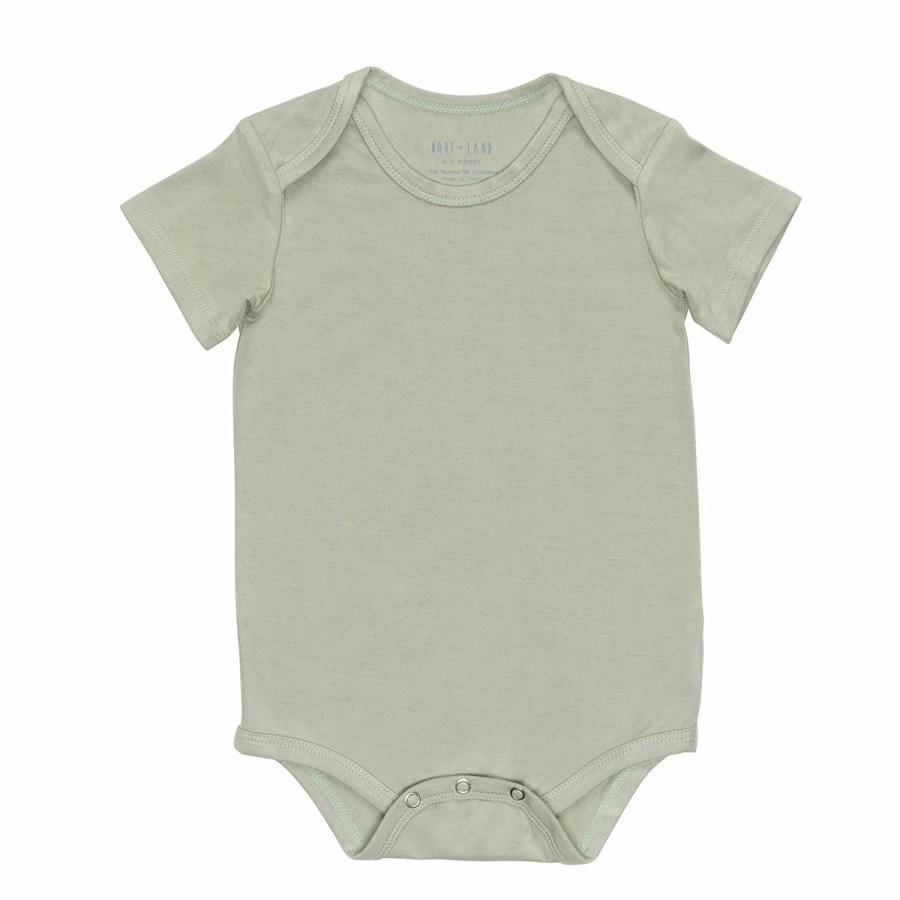 Clothing & Accessories HART + LAND Onesies & Rompers | Baby/Toddler Bamboo Short Sleeve Lap Shoulder Solid Bodysuit