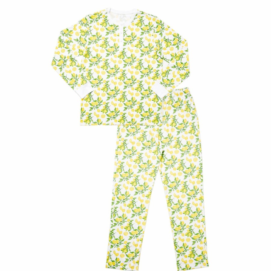 Clothing & Accessories HART + LAND | Men'S Organic Pima Cotton Pj Set- Lemon Zest