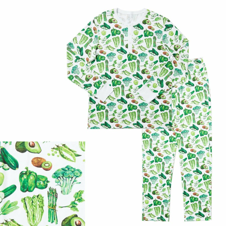 Clothing & Accessories HART + LAND | Men'S Organic Pima Cotton Pj Set - Eat Your Greens