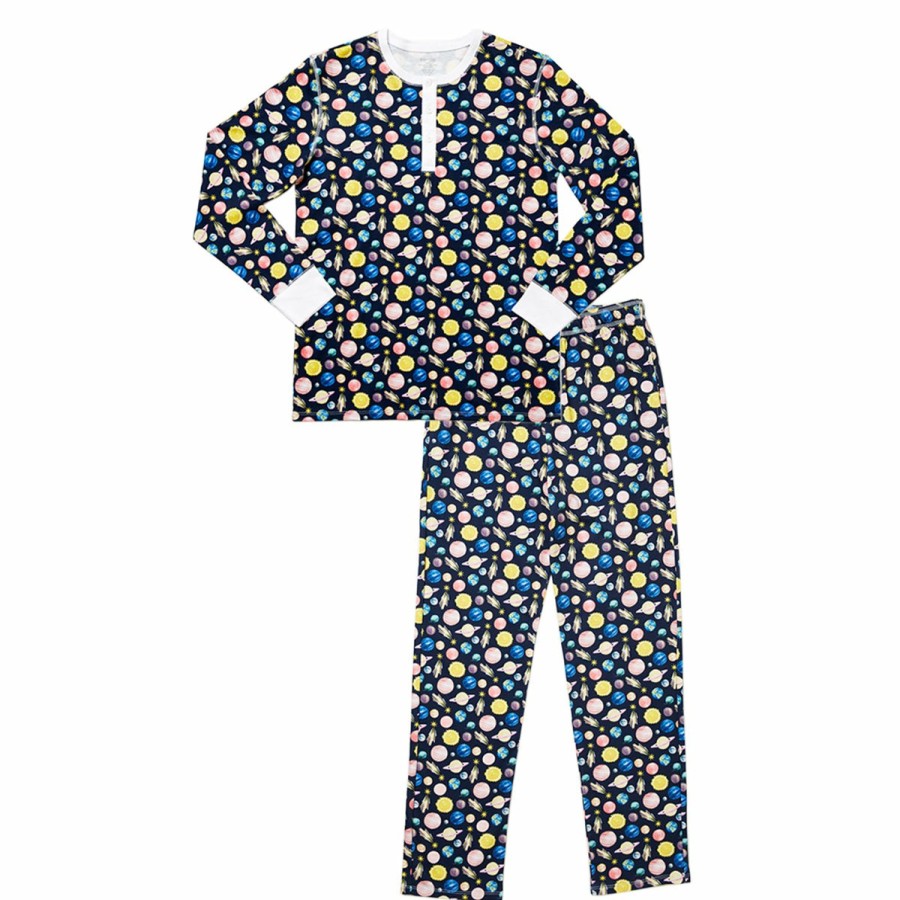 Clothing & Accessories HART + LAND | Men'S Organic Pima Cotton Pj Set- To The Moon And Back