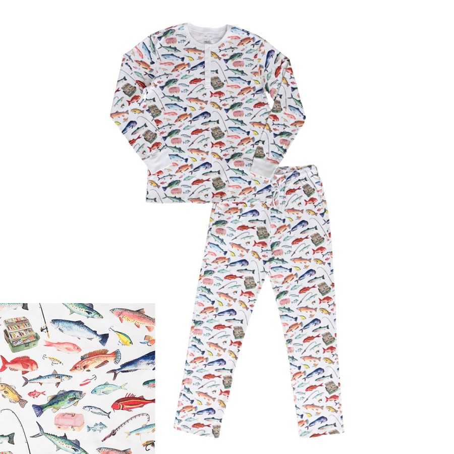 Clothing & Accessories HART + LAND | Men'S Organic Pima Cotton Pj Set - Gone Fishing