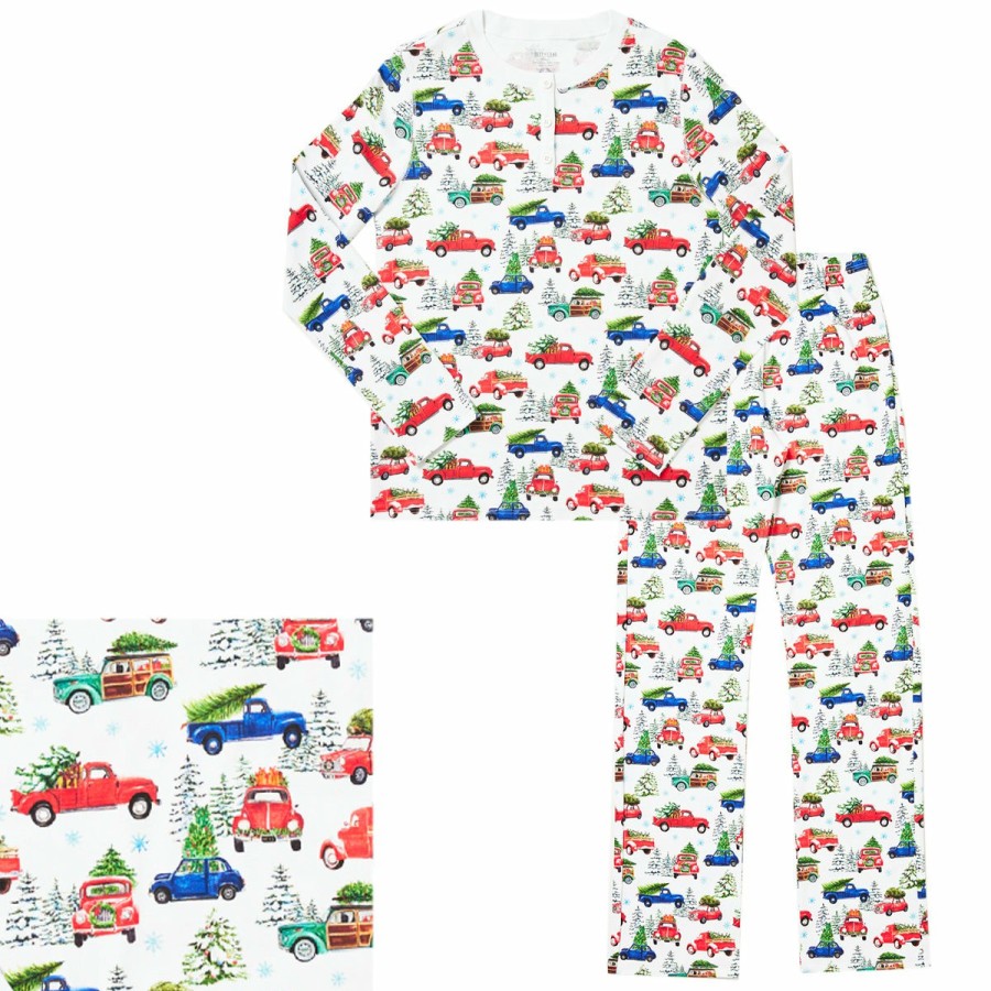 Clothing & Accessories HART + LAND | Women'S Organic Pima Cotton Pj Set – Christmas Tree Farm