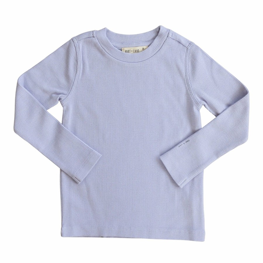 Clothing & Accessories HART + LAND Tops | Baby/Toddler/Big Kid Organic Ribbed Long Sleeve Tee