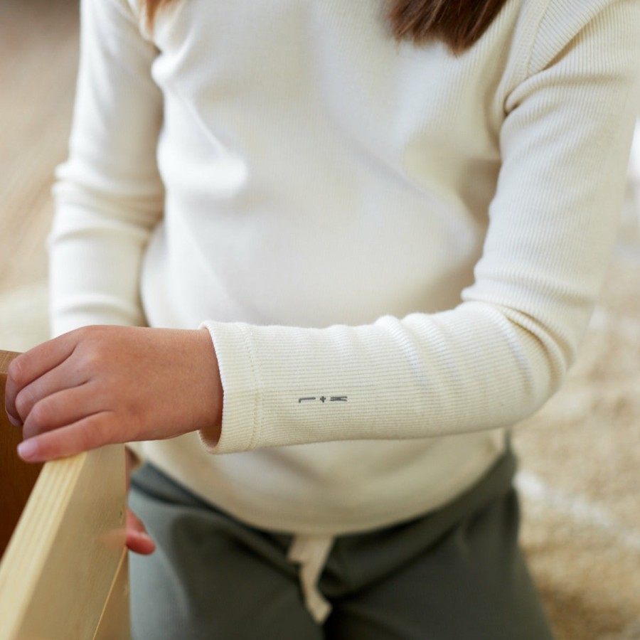 Clothing & Accessories HART + LAND Tops | Baby/Toddler/Big Kid Organic Ribbed Long Sleeve Tee