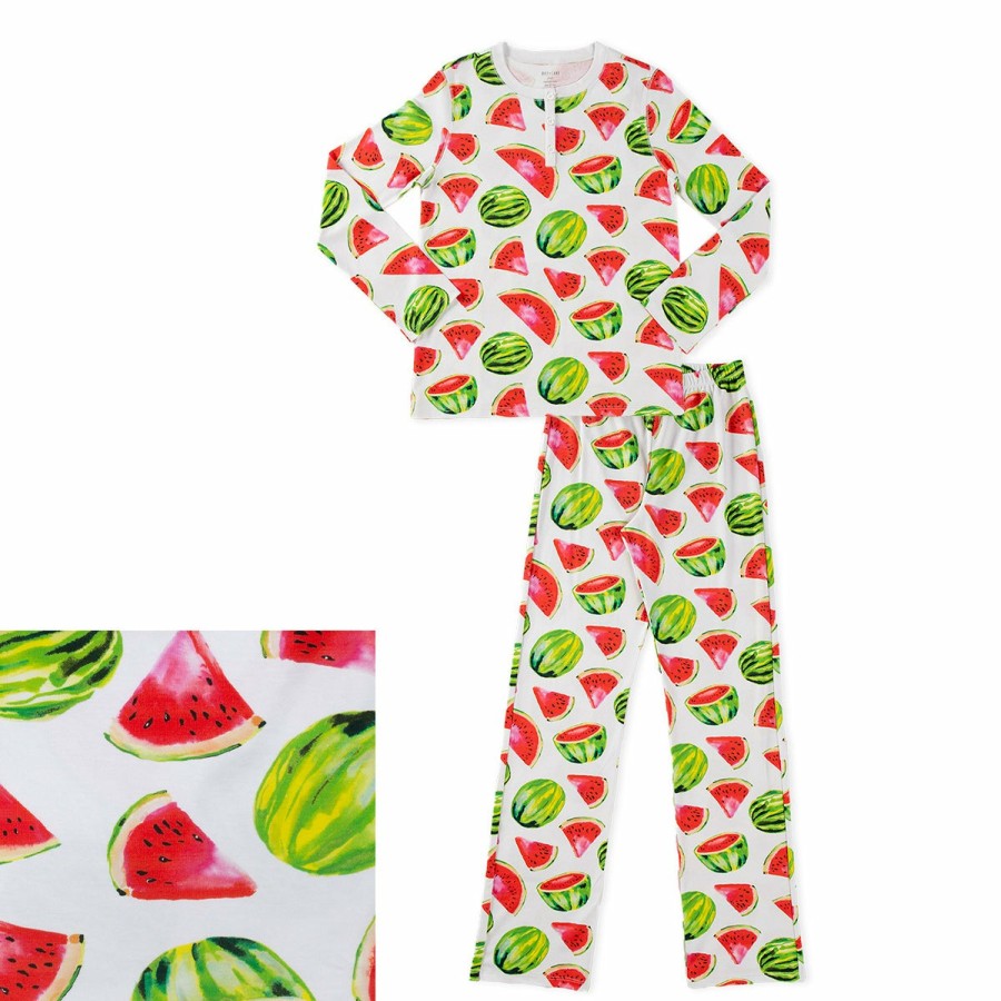 Clothing & Accessories HART + LAND | Women'S Pima Cotton Pj Set - Watermelon Summer