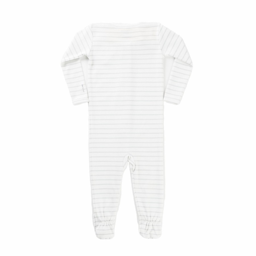 Clothing & Accessories HART + LAND Pajamas | Baby/Toddler Organic Zip Footed Bodysuit- Stripe