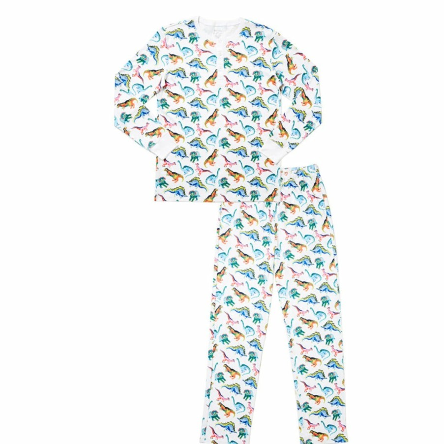 Clothing & Accessories HART + LAND | Men'S Organic Pima Cotton Pj Set - Dinosaur Friends