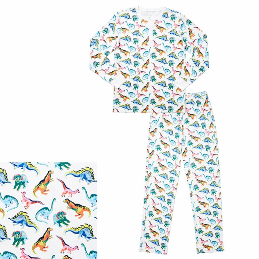 Clothing & Accessories HART + LAND | Men'S Organic Pima Cotton Pj Set - Dinosaur Friends