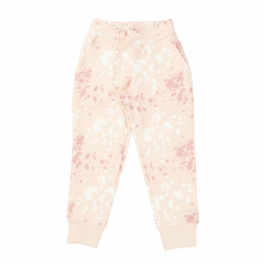 Clothing & Accessories HART + LAND Bottoms | Toddler/Big Kid Organic Girl'S Jogger- Splatter