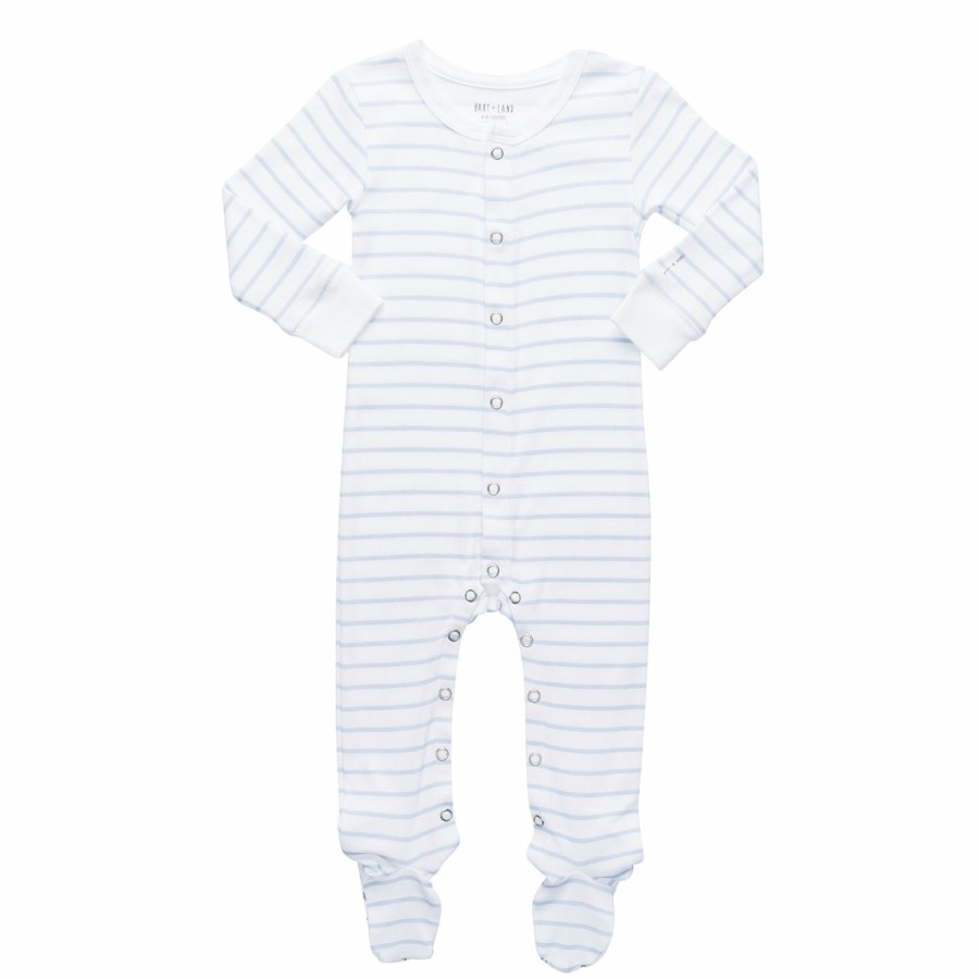 Clothing & Accessories HART + LAND Pajamas | Baby/Toddler Organic Footed Bodysuit - Stripe