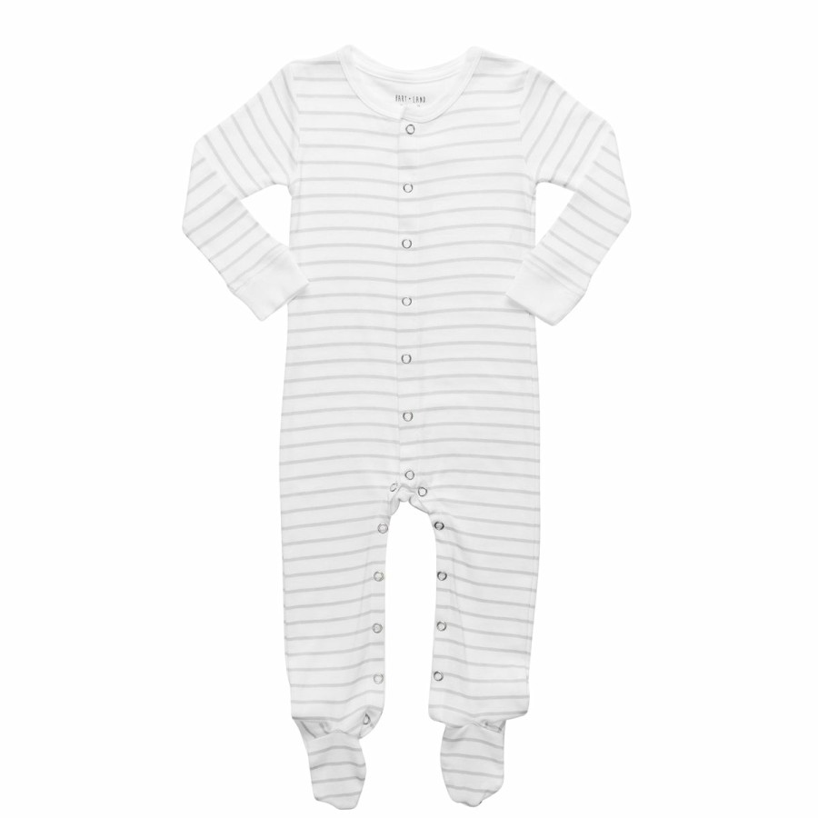 Clothing & Accessories HART + LAND Pajamas | Baby/Toddler Organic Footed Bodysuit - Stripe