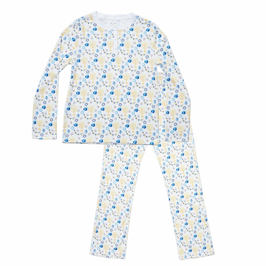 Clothing & Accessories HART + LAND | Women'S Organic Pima Cotton Pj Set - Hanukkah