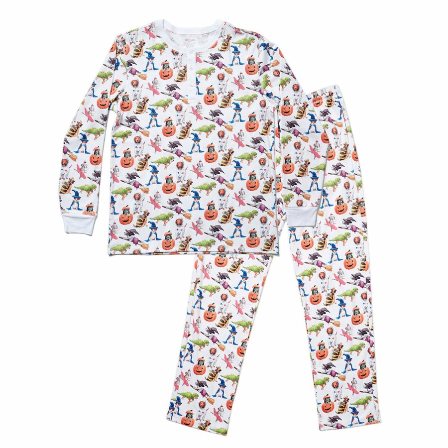 Clothing & Accessories HART + LAND | Men'S Organic Pima Cotton Pj Set - Halloween Pups