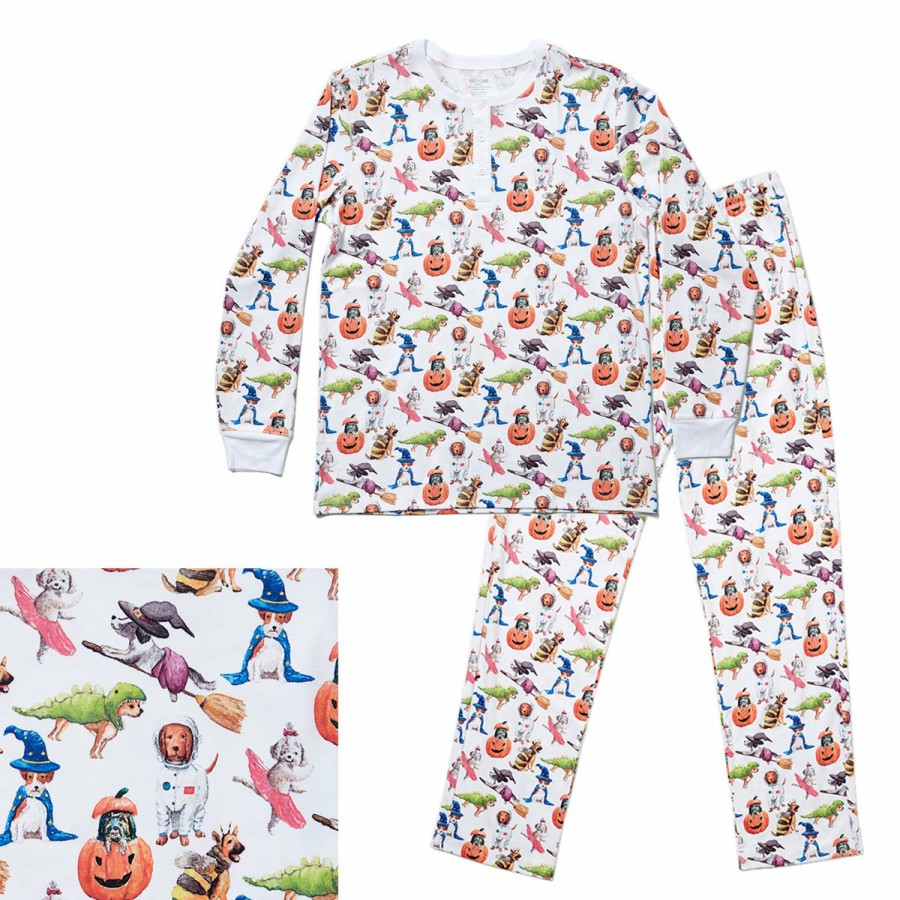 Clothing & Accessories HART + LAND | Men'S Organic Pima Cotton Pj Set - Halloween Pups