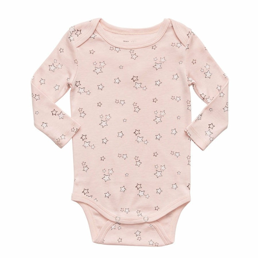 Clothing & Accessories HART + LAND Onesies & Rompers | Baby/Toddler Organic Long Sleeve Lap Shoulder Bodysuit - Galaxy Stars