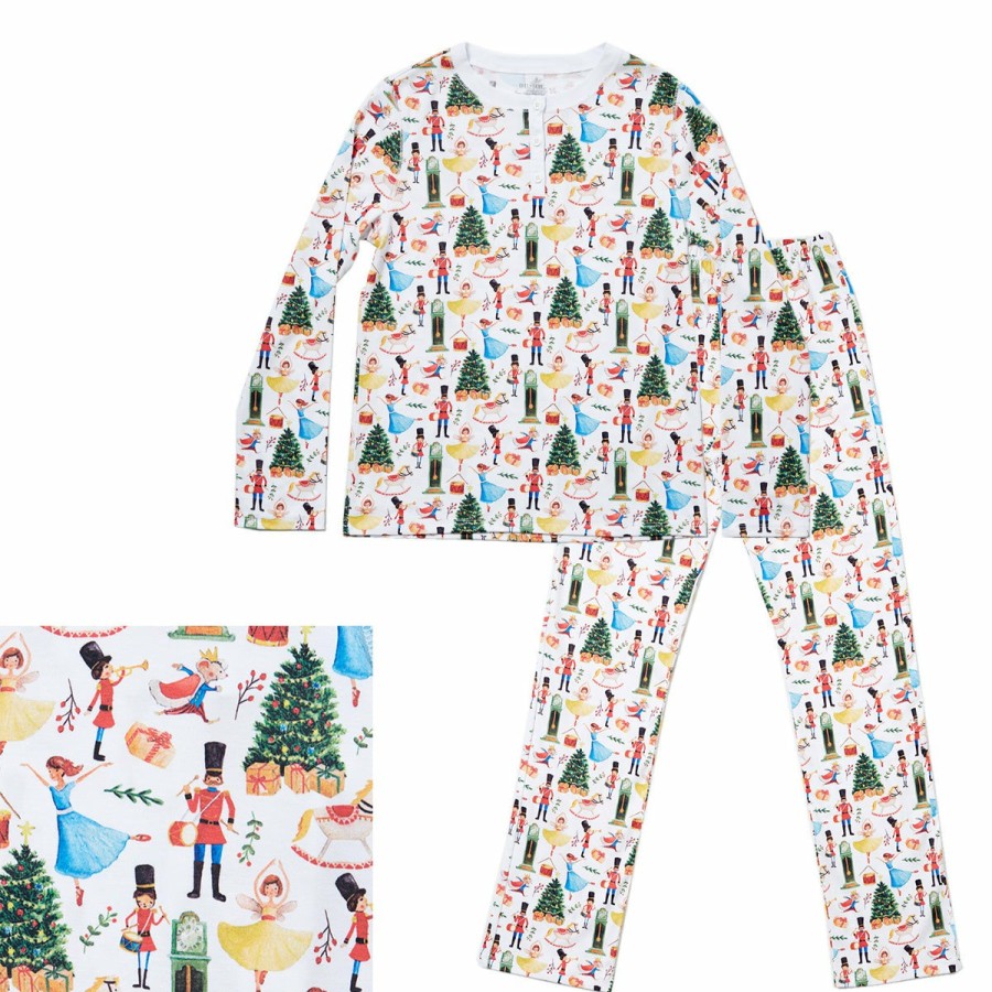 Clothing & Accessories HART + LAND | Women'S Organic Pima Cotton Pj Set - Vintage Christmas