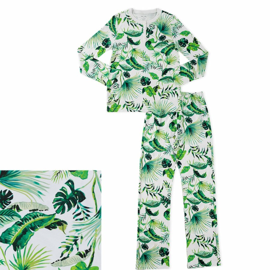 Clothing & Accessories HART + LAND | Women'S Organic Pima Cotton Pj Set - Palm Dreams